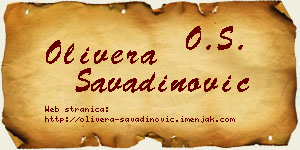 Olivera Savadinović vizit kartica